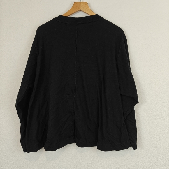 Vintage Mola Art Quilted Embroidered Long Sleeve Shirt Fish Print Size LG - Picture 8 of 11